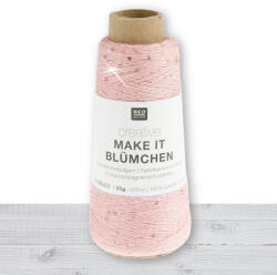 Rico Make it Blümchen - 001 Pink - flitteres kreatív fonal