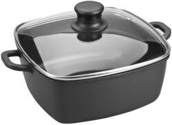 Lacor Menaje Cratita LACOR 25829 cu capac din sticla 28 cm aluminiu turnat negru (Lacor_25829)
