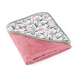 Petite&Mars Prosop cu gluga, PetiteMars, Loulou, 100 x 100 cm, 70% bambus, 30% bumbac, Roz (418364) Prosop