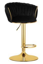 FDY Scaun Bar Magnus Catifea Neagra, Baza Aurie