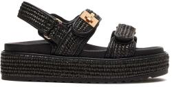 Steve Madden Sandale Bigmona Plastic Raffia SM11003034 00S black raffia (SM11003034 00S black raffia)