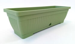 Elif Plastic Virágláda alátéttel Verbena - 13, 75 L (60 × 15, 5 × 19, 8 cm) Szín: Zöld