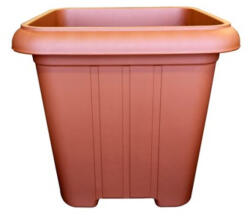 Elif Plastic Virágláda antik - 40 L (44, 5 × 44, 5 × 41 cm) Szín: Antracit