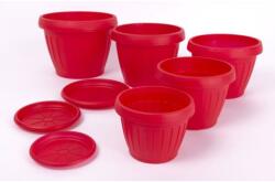 EU Virágedény Dália 1, 3 l alátéttel Szín: Mogyoró 1, 3L