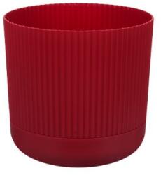 Elif Plastic Kaspó Nostalgia alátéttel 4L 18×18×17 cm - több színben Szín: Antracit