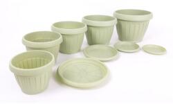 EU Virágedény Dália 2, 5 l alátéttel Szín: Zöld