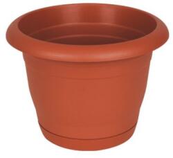 Elif Plastic Virágcserép alátéttel 12, 5L (31, 5×24 cm) Szín: Antracit