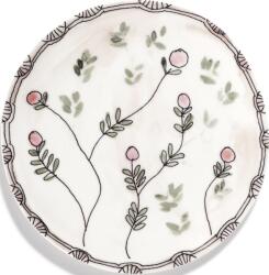 Serax Set 2 farfurii pentru mic dejun Midnight Flowers Mirtillo Nude, 20 cm, roz (B9223102-414)