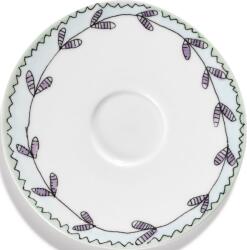 Serax Set 2 farfurioare pentru cești de cafea Midnight Flowers Blossom Milk, 12, 5 cm (B9223134-403)