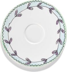 Serax Set 2 farfurioare pentru cești de ceai Midnight Flowers Blossom Milk, 16 cm (B9223137-403)