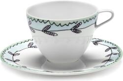 Serax Set 2 cești de cafea cu farfurioare Midnight Flowers Blossom Milk, 80 ml, alb, ceramică (B9223126-403)