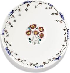 Serax Set 2 farfurioare pentru cești de ceai Midnight Flowers Anemone Milk, 16 cm (B9223137-307)