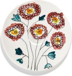 Serax Set 2 farfurioare pentru cești de cafea Midnight Flowers Anemone Milk, 11, 5 cm, alb, ceramică (B9223128-307)