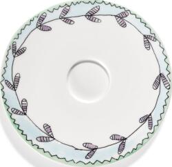 Serax Set 2 farfurioare pentru cești de cafea Midnight Flowers Blossom Milk, 11.5 cm, alb (B9223128-403)