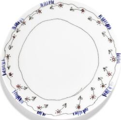 Serax Set 2 farfurii pentru mic dejun Midnight Flowers Anemone Milk, 20 cm, alb (B9223102-307)