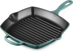 Le Creuset Tigaie grill Signature pătrată 26 cm, bleu riviera (20183260990422)