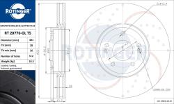 ROTINGER Disc frana ROTINGER GRAPHITE DRILLED & SLOTTED PLUS RT 20776-GL T5 (RT 20776-GL T5)