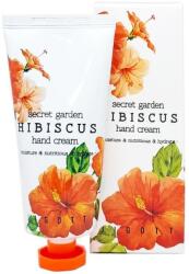 Jigott Крем за ръце с хибискус, растителни екстракти и бета-глюкан JIGOTT SECRET GARDEN HIBISCUS HAND CREAM 100 ml