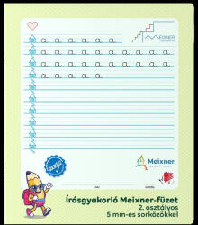 ICO Füzet Meixner kisalakú 2. osztályos 5mm sorközzel 32 lapos álló (PAP1111-2782)