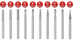 ABRABORO keményfém turbómaró H kereszt 3.0x38 mm (020348116076)