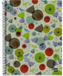 Miquelrius Ecobirds A5 4x30lapos vonalas spirálfüzet (A15289EBI21) - officedepot