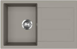 Evido CUBO 45 S gránit mosogató, 780 x 500 mm, platina (442061) - markabolt