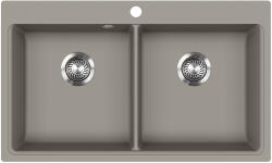 Evido Quadro 9 gránit mosogató, 860 x 510 mm, platina (442064) - markabolt