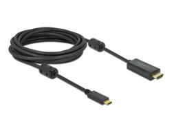 Delock 85972 5 M USB C HDMI Fekete video átalakító kábel (85972)
