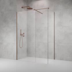 Radaway Modo X Brushed Copper III Walk-in szálcsiszolt réz zuhanyfal 50x50 átlátszó