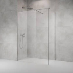 Radaway Modo X Brushed Nickel III Walk-in szálcsiszolt króm zuhanyfal 50x50 átlátszó