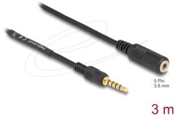 Delock 85733 3 M 3.5mm Fekete audio kábel (85733)