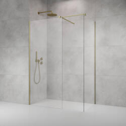 Radaway Modo X Brushed Gold III Walk-in szálcsiszolt arany zuhanyfal 50x50 átlátszó