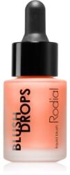 Rodial Blush Drops folyékony arcpír és szájfény hidratálást és fényt biztosít árnyalat Apricot Sorbet 15 ml
