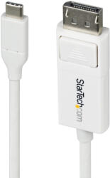 StarTech StarTech. com CDP2DP2MBW 1, 9 M DisplayPort USB C Fehér video átalakító kábel (CDP2DP2MBW)