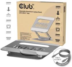 Club 3D CSV-2554 6-in-1 USB-C Hub Állítható Laptop Állvány 360° 100W (CSV-2554)