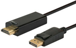 Elmak Savio CL-56 1, 5 M DisplayPort HDMI A Fekete video átalakító kábel (CL-56)