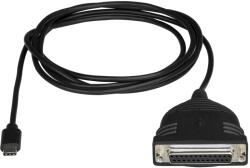 StarTech ICUSBCPLLD25 Fekete 1, 83 M párhuzamos kábel (ICUSBCPLLD25)