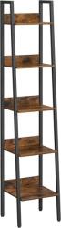 VASAGLE Raft îngust VASAGLE, 5 polițe, maro rustic și negru, 170 cm (LLS109B01V2) Raft
