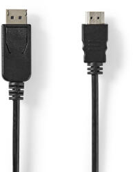 Nedis CCGL37101BK20 2 M DisplayPort HDMI Fekete video átalakító kábel (CCGL37101BK20)