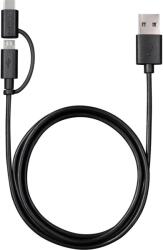 VARTA USB 2.0 Type C + microUSB Átalakító Fekete 1m 57948101401 (57948101401)
