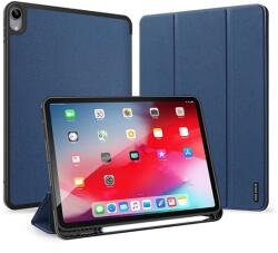 Dux Ducis DOMO tok álló bőr hatású (aktív FLIP oldalra nyíló TRIFOLD S Pencil tartó funkció) Apple iPad Air 11 (2025) sötétkék (GP-105031)