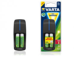 VARTA Mini + AA 2100 mAh akku töltő (2db akkuval) Ready 2USE (57646101451) (57646101451)