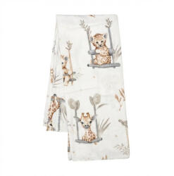 New Baby Flanel pelenka nyomtatott mintával New Baby ZOO beige