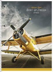 Shkolyaryk Publishing House Spirálfüzet, A4+, vonalas, 80 lap, SHKOLYARYK Spirit of Freedom, vegyes (SB806710L) (SB806710L)