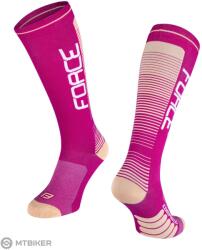 FORCE Compress térdzokni, lila/őszibarack (S-M (EU 36-41))