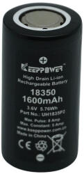 KeepPower UH1835P2 18350 1600mAh Li-ion tölthető akkumulátor (max. 8A)