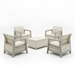 Keter Scandi Quartet set kerti bútor garnitúra kavicsszürke-bézs (264052_264050_2) - homelux