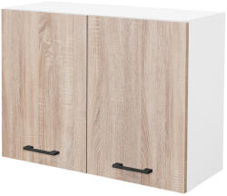 Leziter Praktik 80 felső szekrény 2 ajtós, fehér-sonoma tölgy (PR80F2AFHST) - homelux