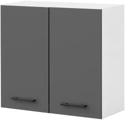 Leziter Praktik 60 felső szekrény 2 ajtós, fehér-antracit (PR60F2AFHAN) - leziteronline