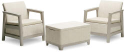 Keter Scandi Balcony linea set kerti bútor garnitúra kavicsszürke-bézs (264052_264050) - homelux
